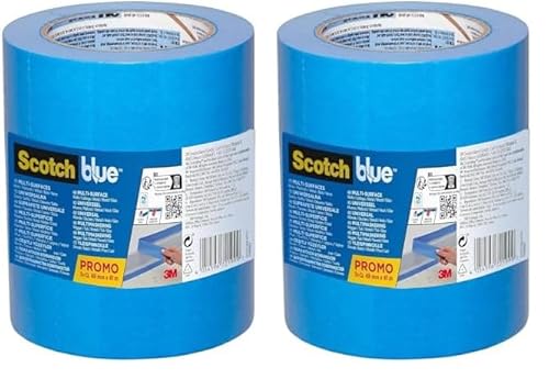 ScotchBlue Premium Malerabdeckband Multi-Surface, 48 mm x 41 m - Scotch Klebeband für Malerarbeiten und Dekoration zum Streichen, Lackieren, Renovieren - Abklebeband/Kreppband, 3 Stück - 70% PEFC von ScotchBlue
