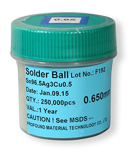 Scotle BGA Reballing-Lötkugeln 250000 Stück 0,65 mm bleifrei SN96.5AG3.0Cu0.5, LK-65LF250 Scotle BGA Reballing-Lötkugeln 250000 Stück 0,65 mm bleifrei SN96.5AG3.0Cu0.5, LK-65LF250 von Scotle