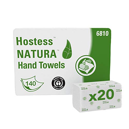 Hostess Natura 6810 Falthandtücher, 2-lagig, weiß, mittel, 20 Packungen x 140 Blatt Hostess Natura 6810 Falthandtücher, 2-lagig, weiß, mittel, 20 Packungen x 140 Blatt von Scott