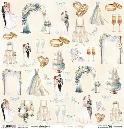 Papier 30x30 - ScrapAndMe - Wedding 2 - Ausstechform Papier 30x30 - ScrapAndMe - Wedding 2 - Ausstechform von ScrapAndMe
