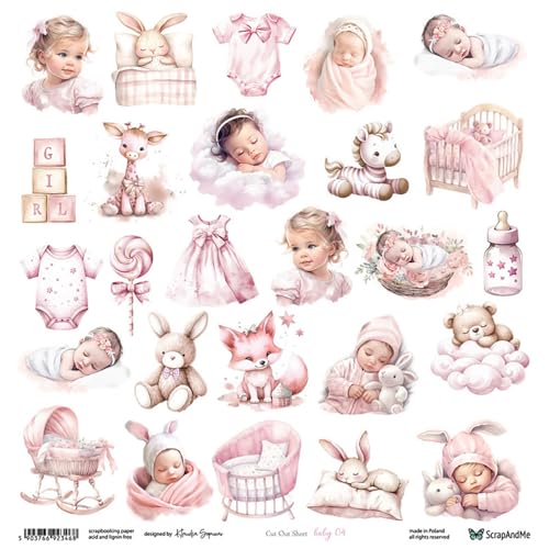 Scrapbooking Papier 30x30 - ScrapAndMe - Baby 04 - Ausstechform Scrapbooking Papier 30x30 - ScrapAndMe - Baby 04 - Ausstechform von ScrapAndMe