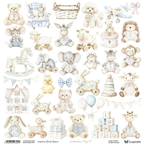 Scrapbooking Papier 30x30 - ScrapAndMe - Baby 07 - Ausstechform Scrapbooking Papier 30x30 - ScrapAndMe - Baby 07 - Ausstechform von ScrapAndMe