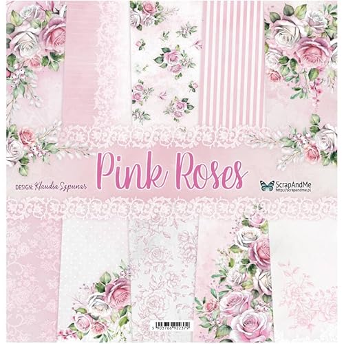 Scrapbooking Papierset 30x30 - ScrapAndMe - Pink Roses Scrapbooking Papierset 30x30 - ScrapAndMe - Pink Roses von ScrapAndMe
