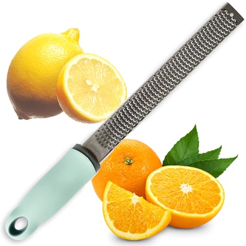 ScrapCooking 5148 Zester Reibe-Zitrusschale – Zitrus, Schokoladen, Kokosnuss, Zimt, Knoblauch, Ingwerreibe – Edelstahl-zum Kochen und Backen-Zitronen-und Orangenschalenreibe von ScrapCooking