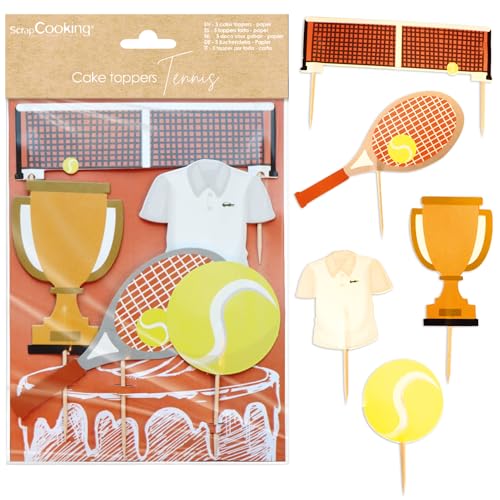ScrapCooking - Cake Toppers Tennis – Dekoration für Kuchen & Cupcakes aus Papier – Schläger, Netz, Ball – Deko Geburtstag – 4945 ScrapCooking - Cake Toppers Tennis – Dekoration für Kuchen & Cupcakes aus Papier – Schläger, Netz, Ball – Deko Geburtstag – 4945 von ScrapCooking