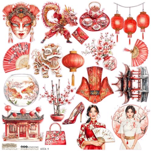 Scrapbooking Papier Sticker - ScrapLove - Asia 4 Japan von ScrapLove