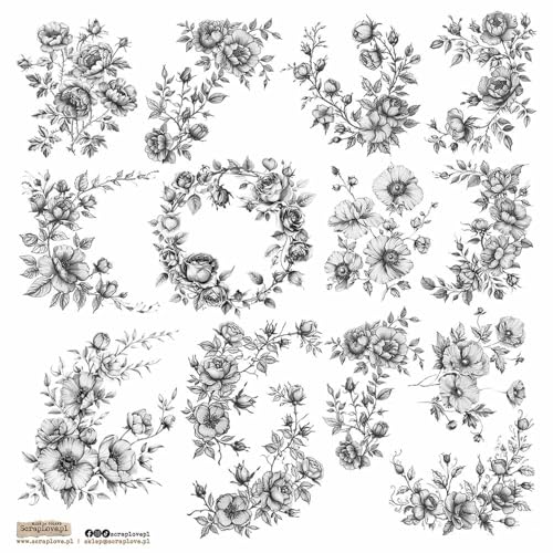 Scrapbooking Papier Sticker - ScrapLove - Black Flower 1 Blumen Scrapbooking Papier Sticker - ScrapLove - Black Flower 1 Blumen von ScrapLove