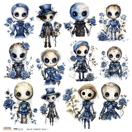 Scrapbooking Papier Sticker - ScrapLove - Blue Zombie Doll 1 Zombie Puppen Scrapbooking Papier Sticker - ScrapLove - Blue Zombie Doll 1 Zombie Puppen von ScrapLove