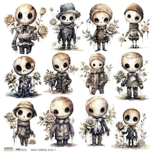 Scrapbooking Papier Sticker - ScrapLove - Gray Zombie Doll 1 Zombie Puppen Scrapbooking Papier Sticker - ScrapLove - Gray Zombie Doll 1 Zombie Puppen von ScrapLove