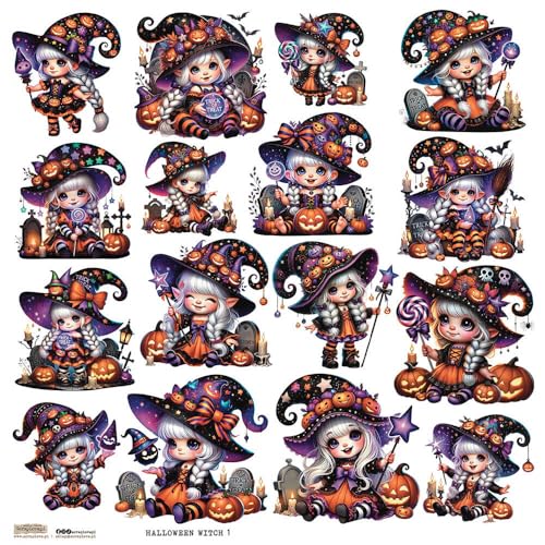 Scrapbooking Papier Sticker - ScrapLove - Halloween Witch 1 Hexen von ScrapLove