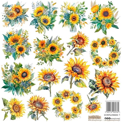 Scrapbooking Papier Sticker - ScrapLove - Sonnenblumen 1 von ScrapLove