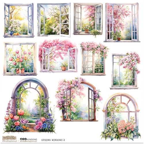 Scrapbooking Papier Sticker - ScrapLove - Spring Windows 2 Blumen im Fenster Scrapbooking Papier Sticker - ScrapLove - Spring Windows 2 Blumen im Fenster von ScrapLove