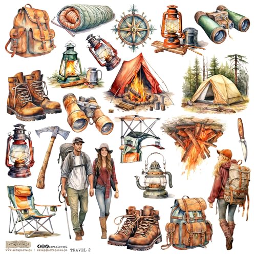 Scrapbooking Papier Sticker - ScrapLove - Travel 2 Reisen Wandern Zelt Scrapbooking Papier Sticker - ScrapLove - Travel 2 Reisen Wandern Zelt von ScrapLove