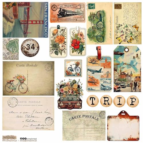 Scrapbooking Papier Sticker - ScrapLove - Vintage Travel 2 Postkarten Ansichten Scrapbooking Papier Sticker - ScrapLove - Vintage Travel 2 Postkarten Ansichten von ScrapLove