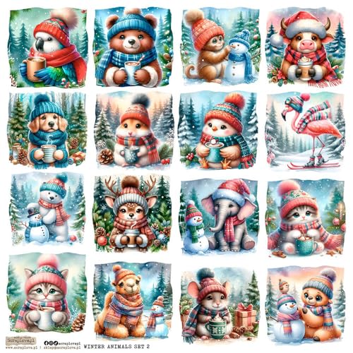 Scrapbooking Papier Sticker - ScrapLove - Winter Animals Set 2 Tiere Kakao Scrapbooking Papier Sticker - ScrapLove - Winter Animals Set 2 Tiere Kakao von ScrapLove