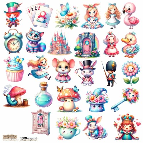 Scrapbooking Papieraufkleber - ScrapLove - Alice 5 Scrapbooking Papieraufkleber - ScrapLove - Alice 5 von ScrapLove