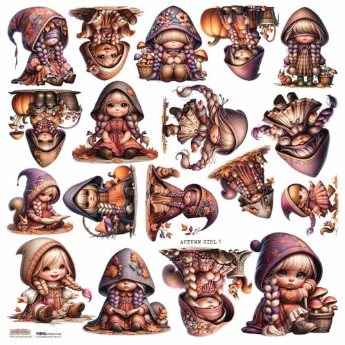 Scrapbooking Papieraufkleber - ScrapLove - Autumn Girl 1 Mädchen Pilze Kürbisse Herbst Scrapbooking Papieraufkleber - ScrapLove - Autumn Girl 1 Mädchen Pilze Kürbisse Herbst von ScrapLove