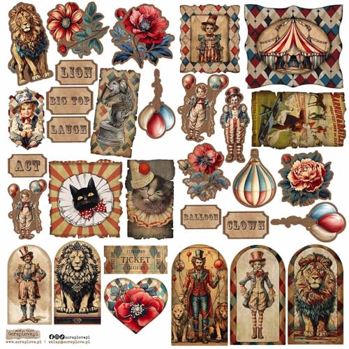 Scrapbooking Papieraufkleber - ScrapLove - Circus 2 Löwe Claun Zirkus Scrapbooking Papieraufkleber - ScrapLove - Circus 2 Löwe Claun Zirkus von ScrapLove