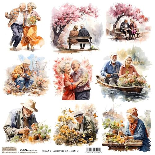 Scrapbooking Papieraufkleber - ScrapLove - Grandparents Garden 2 Großeltern im Garten von ScrapLove