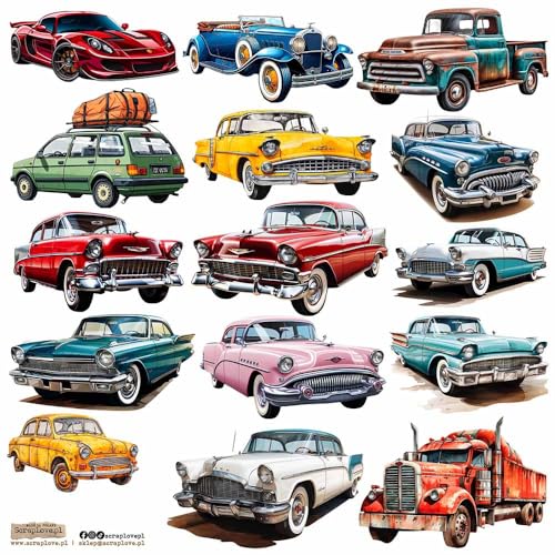 Scrapbooking Papieraufkleber - ScrapLove - Old Cars 3 von ScrapLove