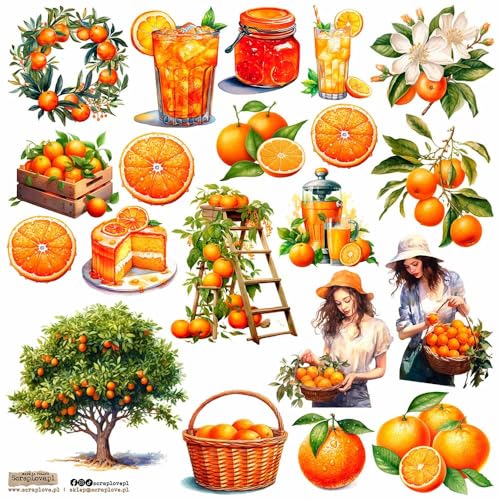 Scrapbooking Papieraufkleber - ScrapLove - Oranges 1 von ScrapLove