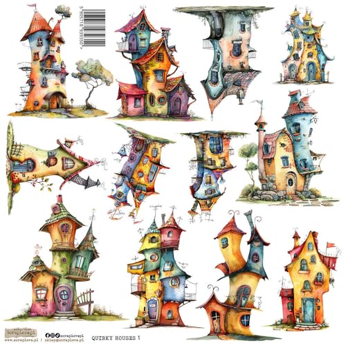 Scrapbooking Papieraufkleber - ScrapLove - Quirky Houses 1 verrückte Häuser Scrapbooking Papieraufkleber - ScrapLove - Quirky Houses 1 verrückte Häuser von ScrapLove