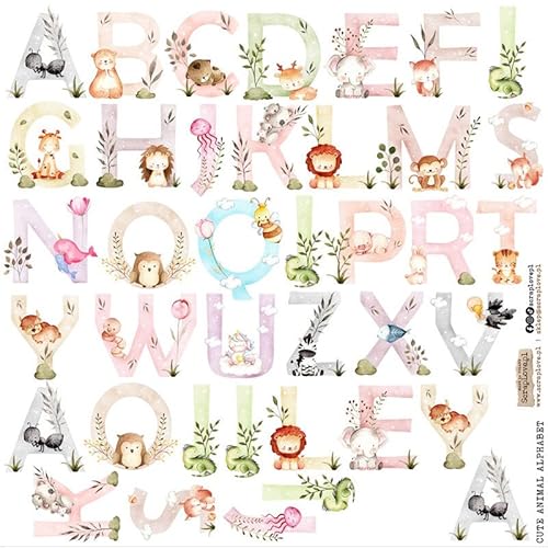 Scrapbooking Papieraufkleber - ScrapLove - Süße Tiere Alphabet von ScrapLove