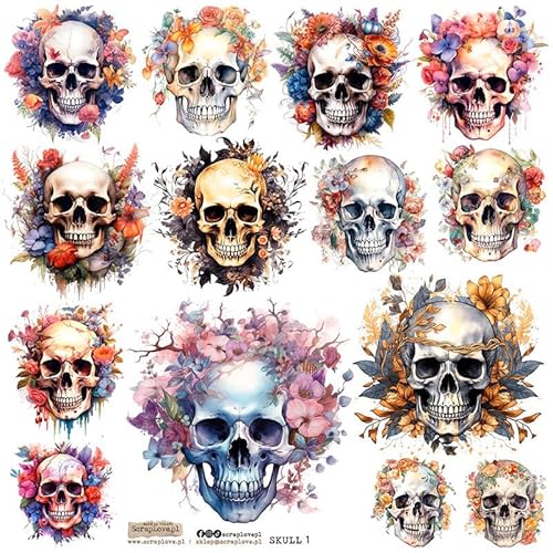 Scrapbooking Papieraufkleber - ScrapLove - Totenkopf 1 von ScrapLove