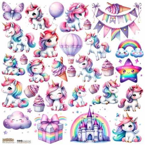 Scrapbooking Papieraufkleber - ScrapLove - Unicorn 2 von ScrapLove