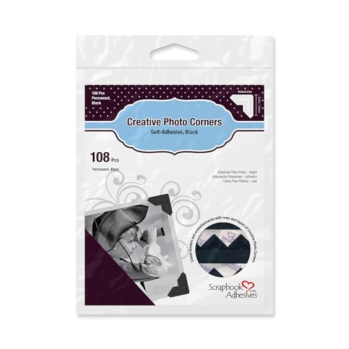 Scrapbook Adhesives Fotoecken, klassisch, 12,7 cm, selbstklebend, 108 Stück, Schwarz Scrapbook Adhesives Fotoecken, klassisch, 12,7 cm, selbstklebend, 108 Stück, Schwarz von Scrapbook Adhesives