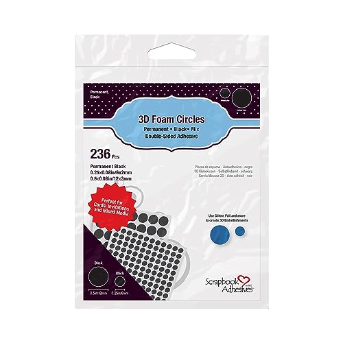 Scrapbook Adhesives 01227-10 3D Schaumkreise, Schwarz, Mixed von Scrapbook Adhesives