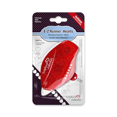 Scrapbook Adhesives 01241-6 E-Z Runner Hearts-Refillable, White, 8 mm von Scrapbook Adhesives