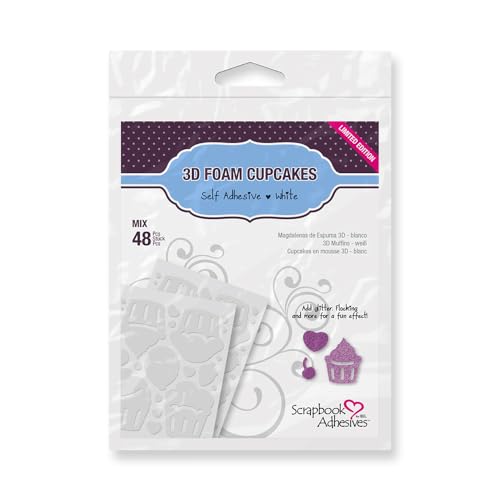 Scrapbook Adhesives 3D Schaum Cupcakes, Schaumstoff, White, Various von Scrapbook Adhesives