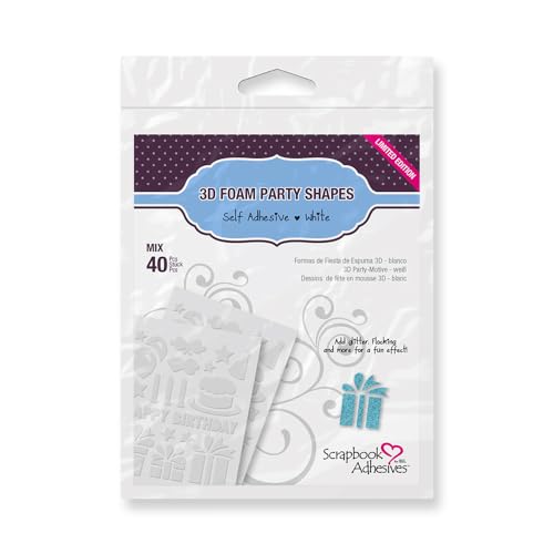 Scrapbook Adhesives 3D Schaumpartyformen, Schaumstoff, White, Various von Scrapbook Adhesives