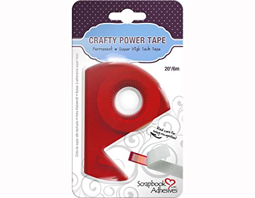 Scrapbook Adhesives by 3L Crafty Power Tape Spender, Plastik, Durchscheinend, 6m x 6mm von Scrapbook Adhesives