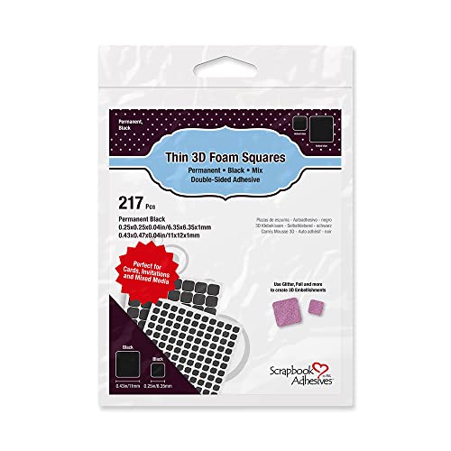 Scrapbook Adhesives by 3L Schaumquadrate, Schwarz, Sortiert, 217 von Scrapbook Adhesives