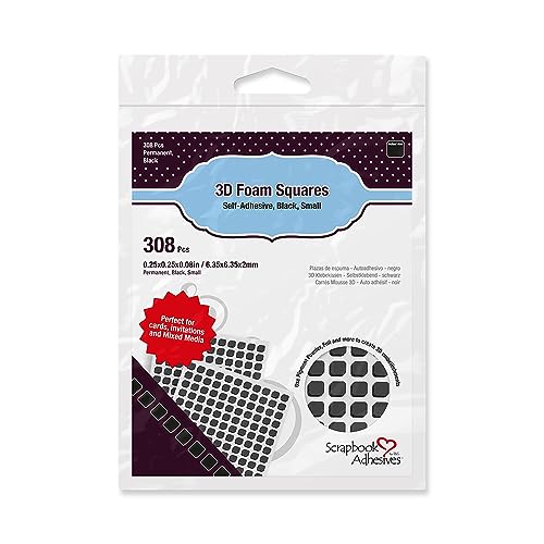 Scrapbook Adhesives by 3L Schaumquadrate, schwarz, klein, 01613 von Scrapbook Adhesives