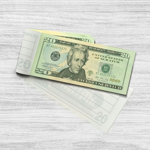Scratch Cash Block 20 $ $ 50 Blätter zum Schreiben, Geld Gutscheine, Gutscheine, Gadget (tatsächliche Größe) von Scratch Lover