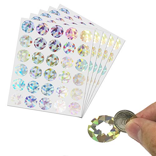 150 Stück - 25mm Rubbelaufkleber Rubbellose Selber Machen Rund, Glänzendes Hologramm 150 Stück - 25mm Rubbelaufkleber Rubbellose Selber Machen Rund, Glänzendes Hologramm von ScratchStix