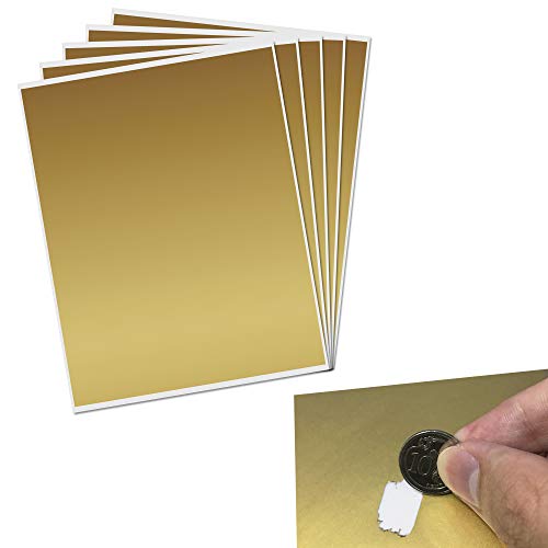 DIY Groß Rubbel Etiketten Rubbellos Aufkleber, Scratch Sticker - Gold, 5 Blätt DIY Groß Rubbel Etiketten Rubbellos Aufkleber, Scratch Sticker - Gold, 5 Blätt von ScratchStix