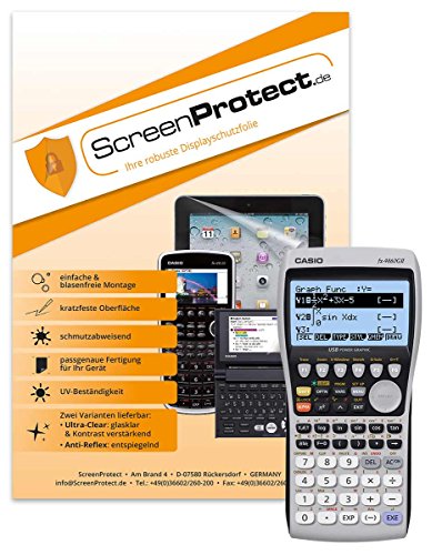 ScreenProtect Displayschutzfolie AntiReflex für Casio FX-9860GII/SD mit Rakel und Microfasertuch von ScreenProtect