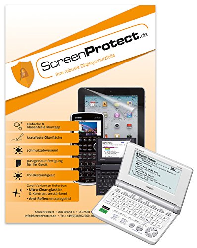 ScreenProtect Displayschutzfolie UltraClear für Casio EW-G200 mit Rakel und Microfasertuch von ScreenProtect