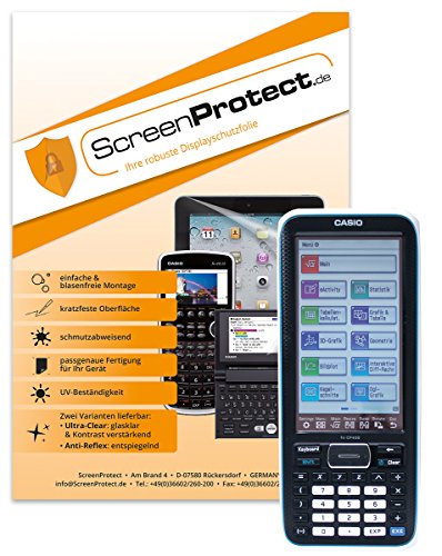 ScreenProtect Displayschutzfolie UltraClear für Casio FX-CP 400 mit Rakel und Microfasertuch von ScreenProtect