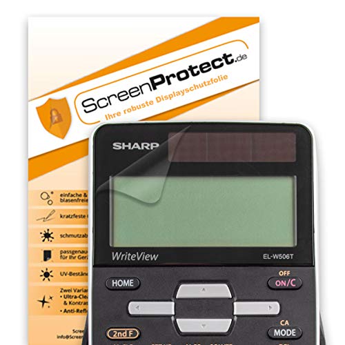 ScreenProtect Displayschutzfolie UltraClear für Sharp EL-W506T mit Rakel und Microfasertuch von ScreenProtect