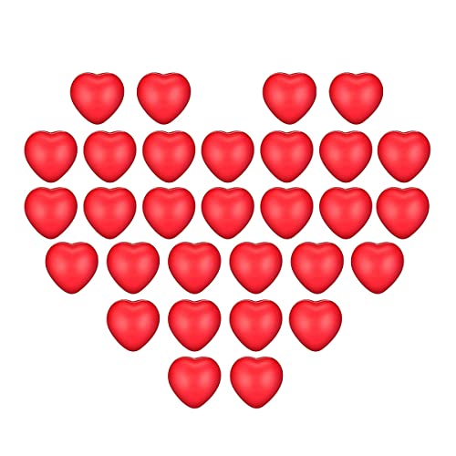 Sctecoau 30 STK. Rote -StressbäLle zum Valentinstag, StressbäLle für Schulkarneval Als Belohnung, Valentinstags-PartytüTen-GeschenkfüLler von Sctecoau