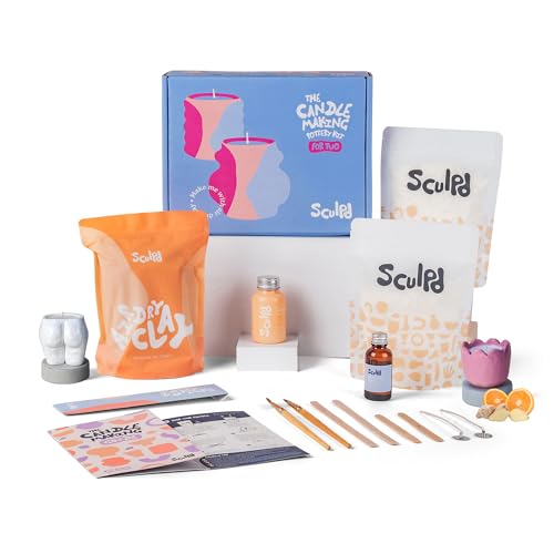 Sculpd Töpferei-Kit zur Kerzenherstellung mit lufttrocknendem Ton | Anfänger Starter-Kit zur Kerzenherstellung für Erwachsene mit Öko-Soja-Wachs, Duftöl, Lack, Werkzeugen und Anleitung Sculpd Töpferei-Kit zur Kerzenherstellung mit lufttrocknendem Ton | Anfänger Starter-Kit zur Kerzenherstellung für Erwachsene mit Öko-Soja-Wachs, Duftöl, Lack, Werkzeugen und Anleitung von Sculpd