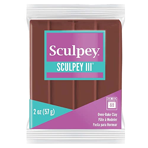 Sculpey III, Modelliermasse, 56 g, Farbe: „Buried Treasure“, Schokoladenbraun, Chocolate von Sculpey