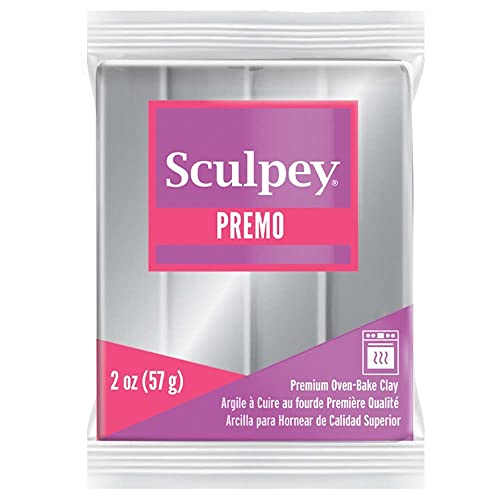 Sculpey PE02 5129 Premo ofenhärtende Modelliermasse Silber von Sculpey