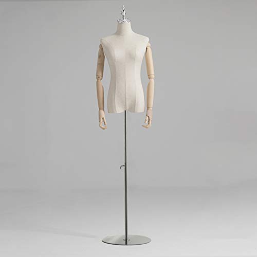 SdaryWare Schaufensterpuppe Schaufensterpuppe Nähkleid Formen & Schaufensterpuppen, weibliche Schaufensterpuppe Körper Torso verstellbare Puppen Kleid für Einzelhandel Kleidung Dis,M-Silver/Round von SdaryWare