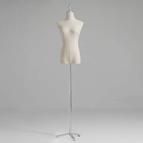SdaryWare Schaufensterpuppe Schaufensterpuppe Nähkleid Formen & Schaufensterpuppen, weibliche Schaufensterpuppe Körper Torso verstellbare Puppen Kleid für Einzelhandel Kleidung Dis,M-Silver/Triangle von SdaryWare
